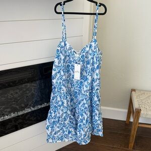 Lilly Pulitzer Blue and White Printed Mini Dress NWT